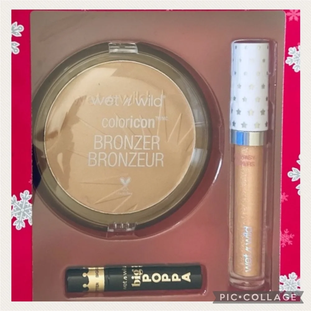 NWT Shimmering Wet n Wild Eye See That Glow Set Bronzer 3 Piece Kit